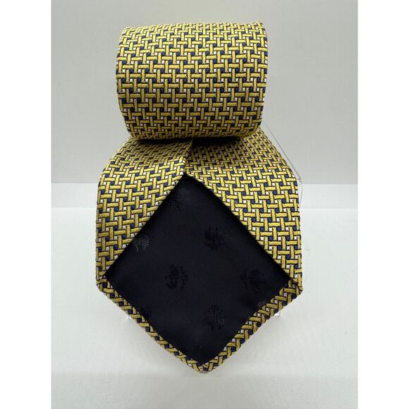 Brooks Basic Yellow Gold Pattern Neck Tie - Picture 3 of 4